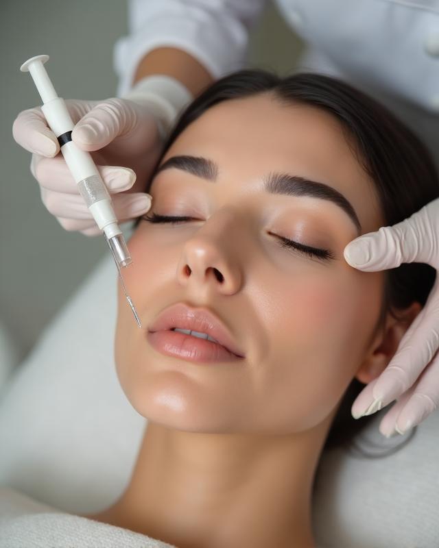 Client at The Med Spa of Flower Mound about to have lip filler injected