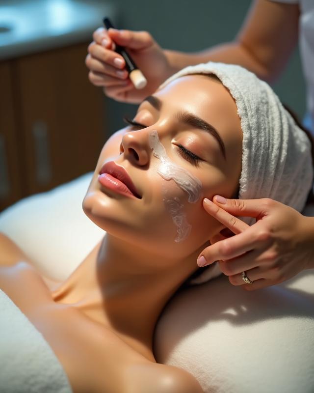 Chemical peel service on client at The Med Spa of Flower Mound